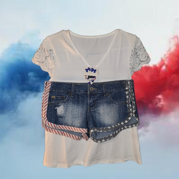 Fourth of July / Independence Day Outfit - Size 1/2 & Small - Picture 8 of 10